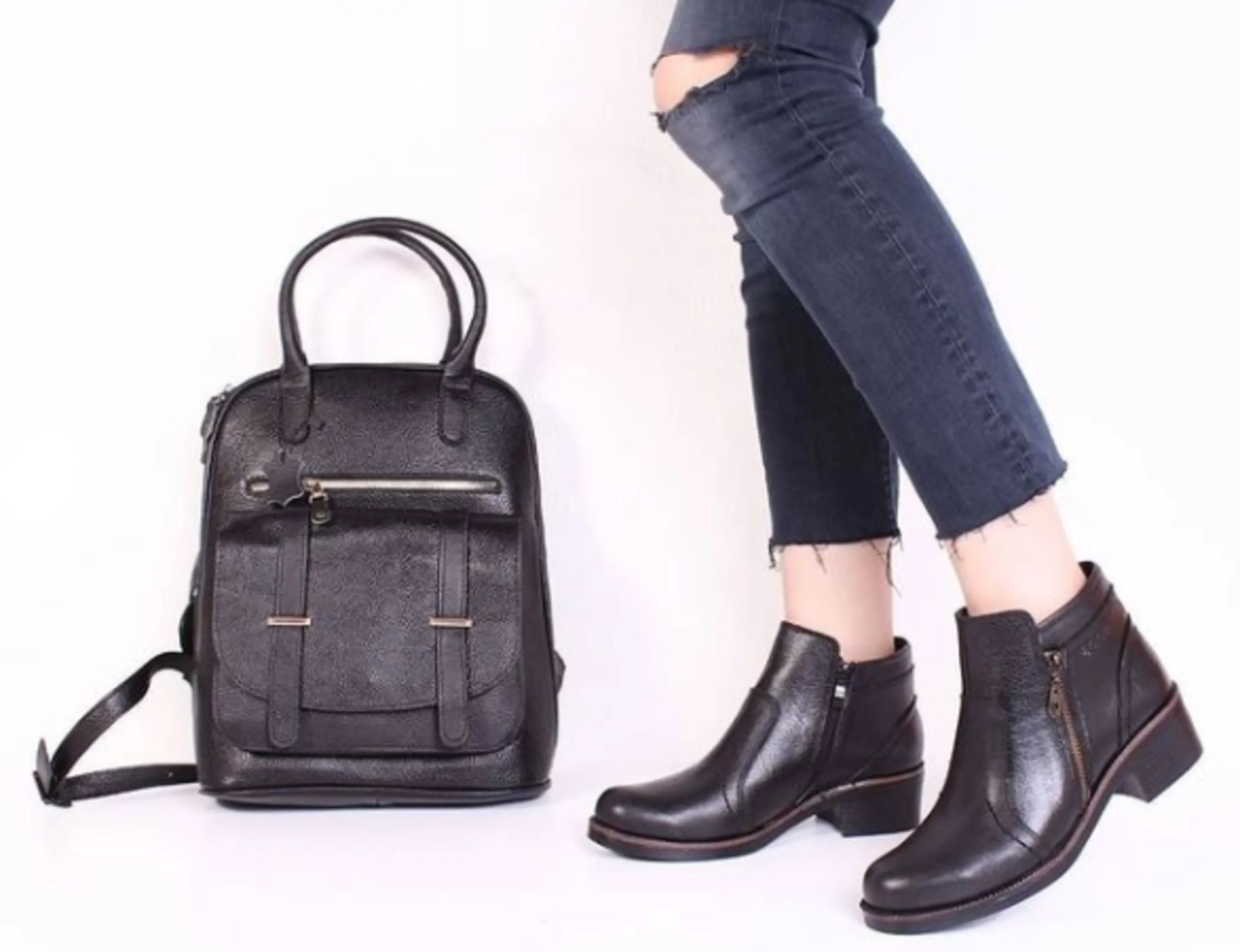 کوله پشتی چرم مدل اکو 